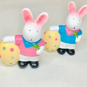 Colorful Bunny Figurine Set